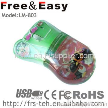 Lm-803 Gift Wired Liquid Optical Mouse 